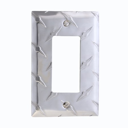 Amerelle Amerelle Diamond Silver 1 gang Stamped Aluminum Decorator Wall Plate 1 pk 955R